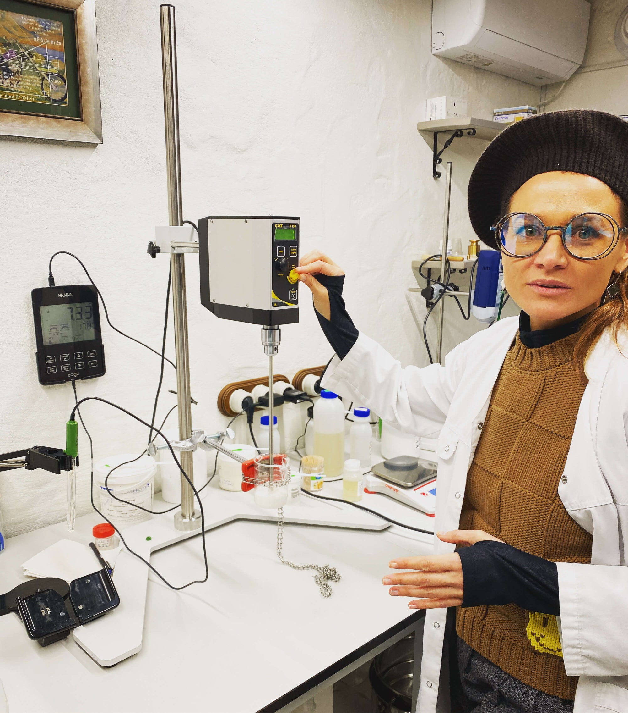 Labrains founder Liga Brunina in laboratory