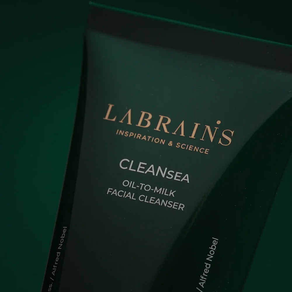 LABRAINS Oil-to-Milk Cleanser packaging close-up