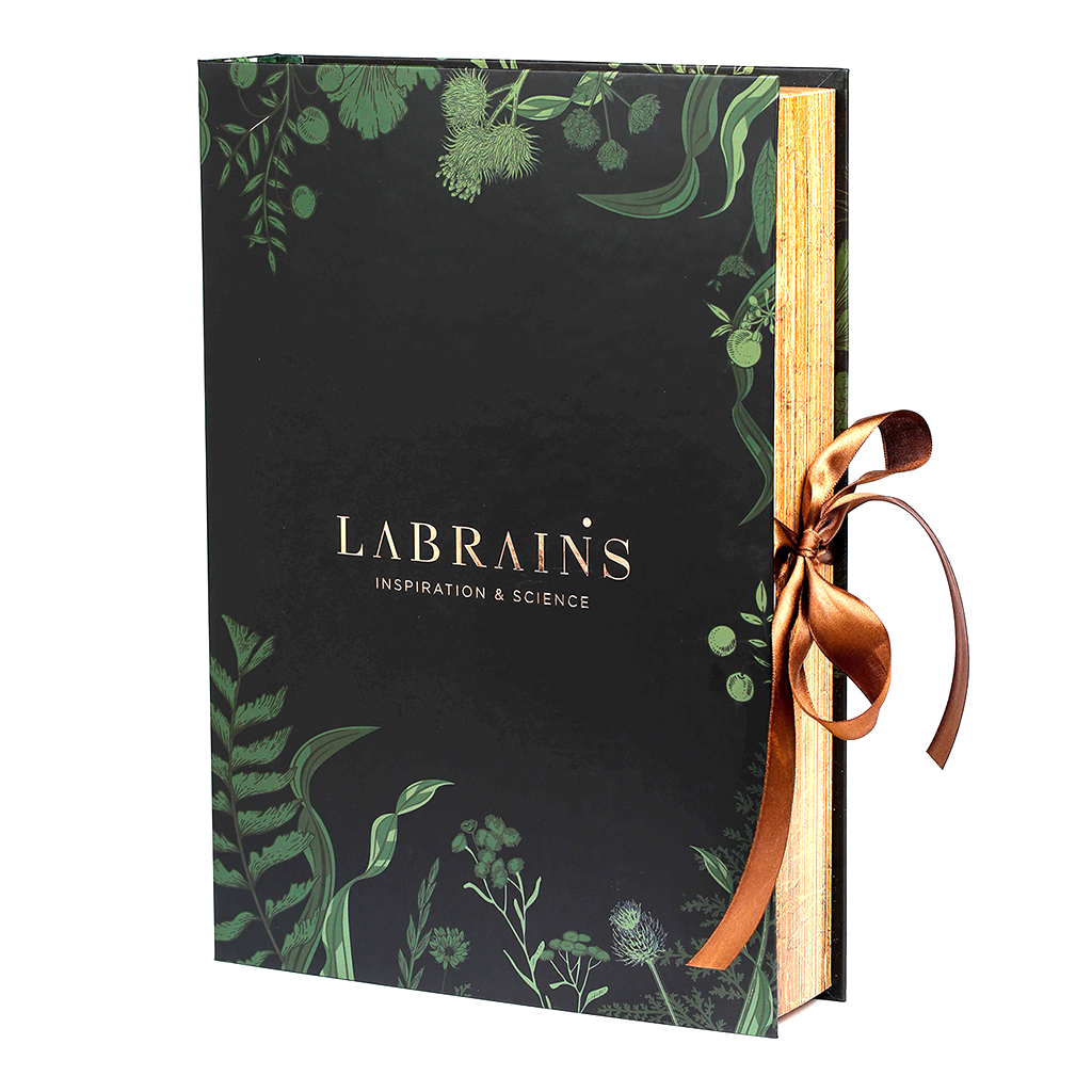 labrains luxury skincare gift set 'the book' on white background