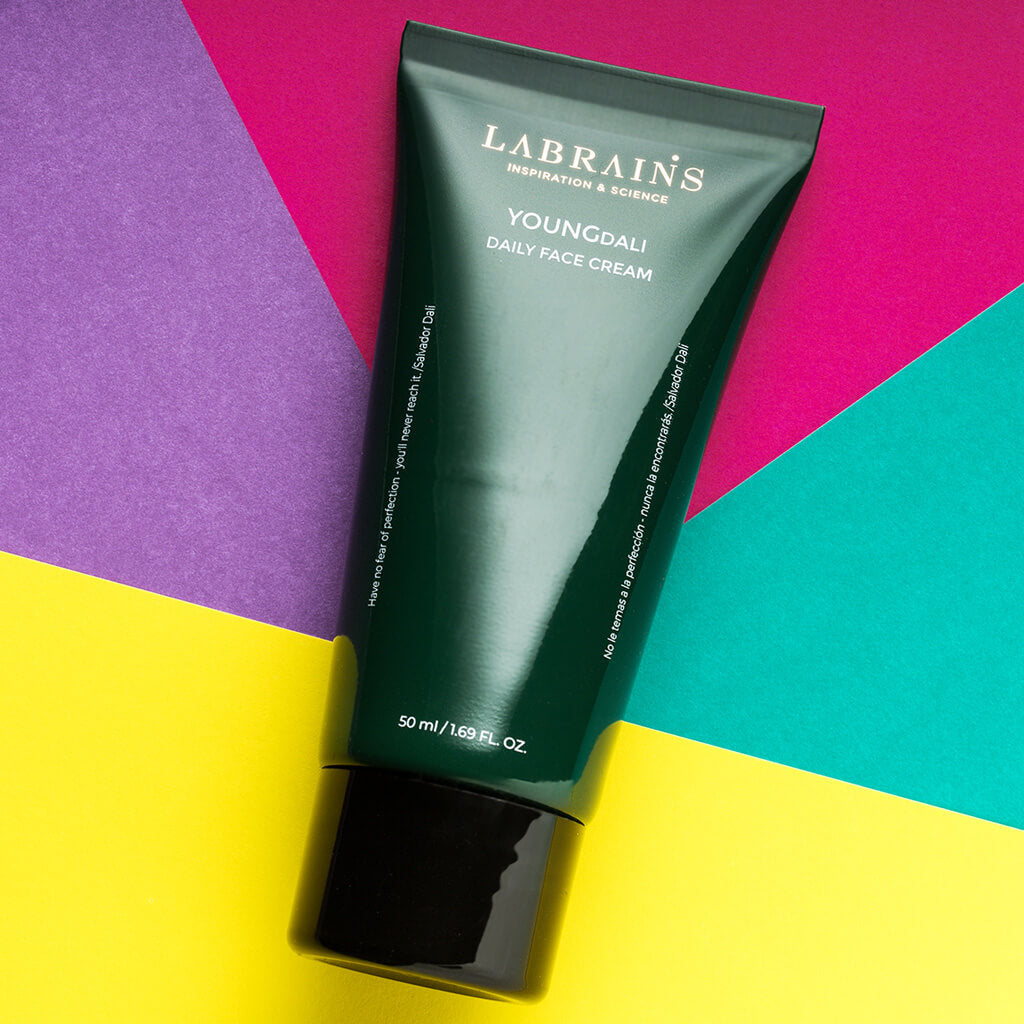 labrains youngdali cream on a colorful background