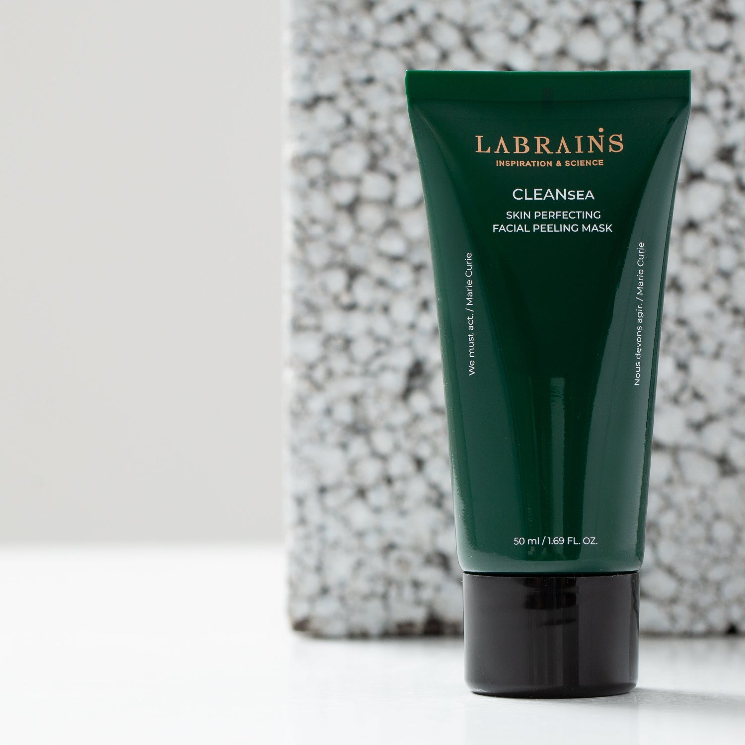 labrains skin perfecting peeling mask on marble background